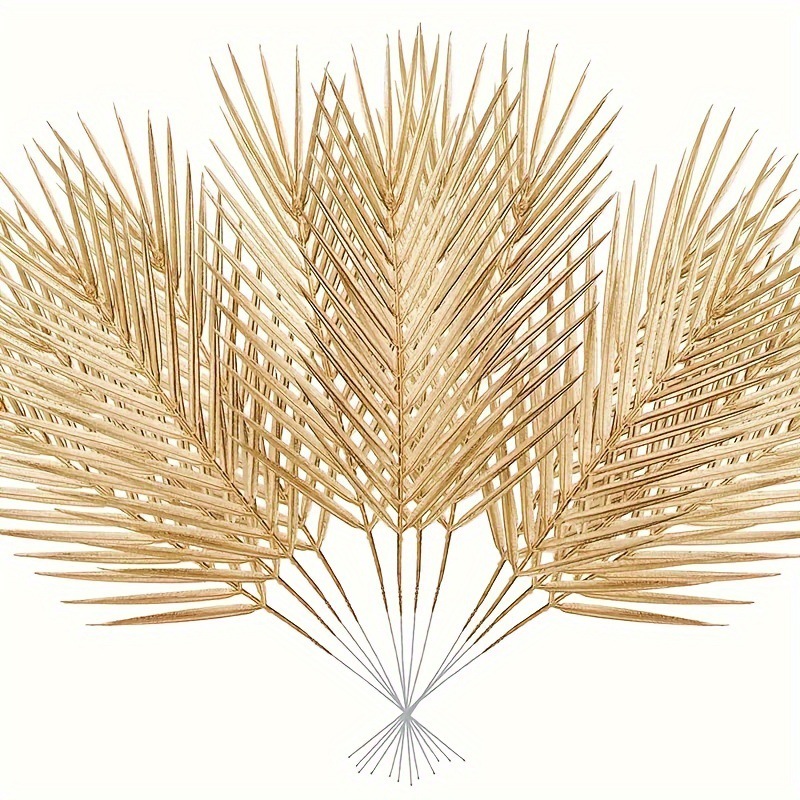 Florist Supply Vases - Folhas De Palma De Ouro Artificiais,