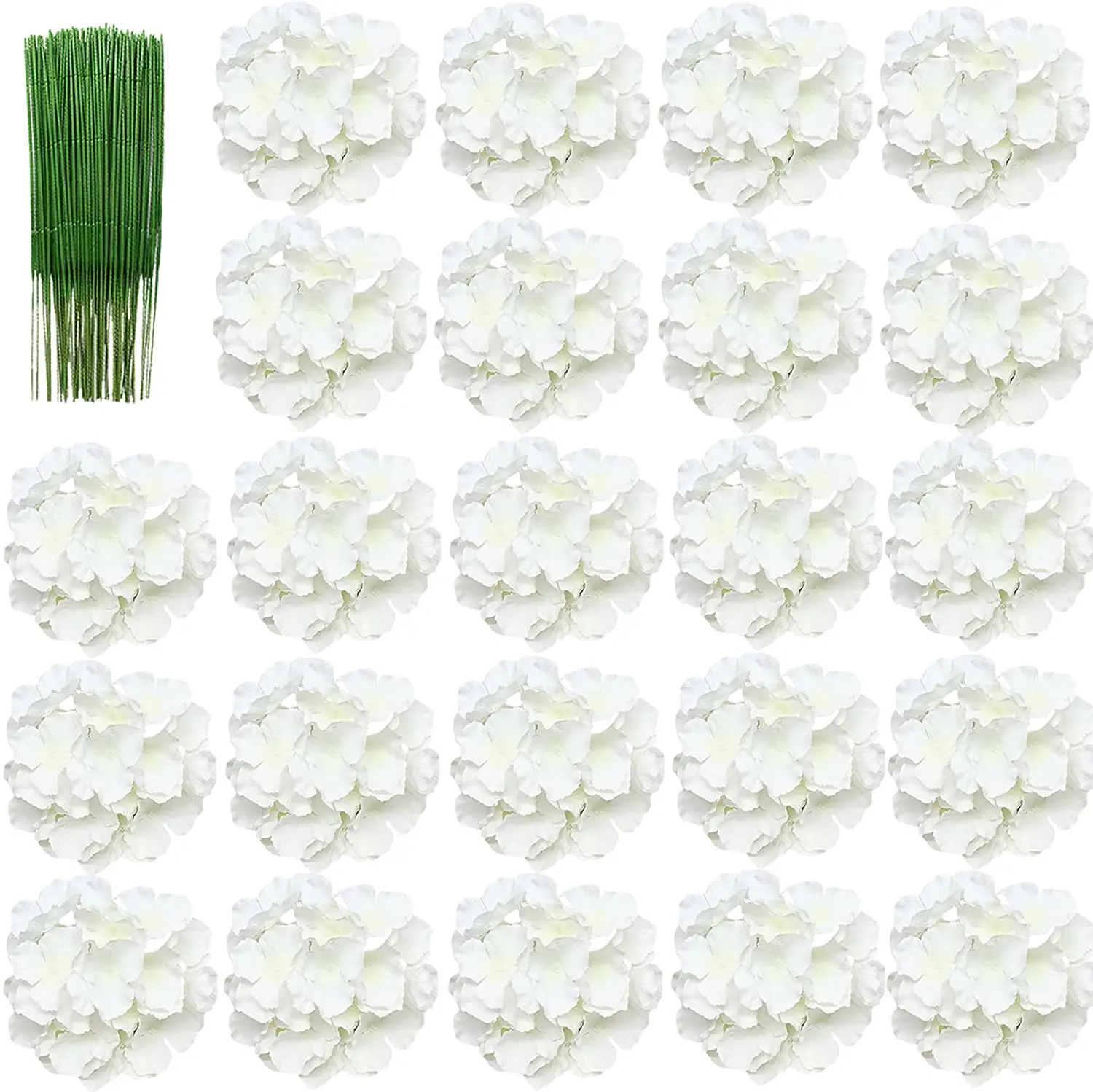 Florist Supply Bulk - Cabeças de Hortênsias de Seda Grandes