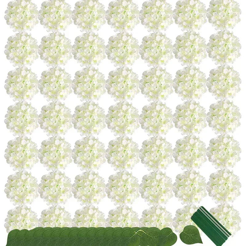 Florist Supply Bulk - 50 peças flores artificiais de hortênsia
