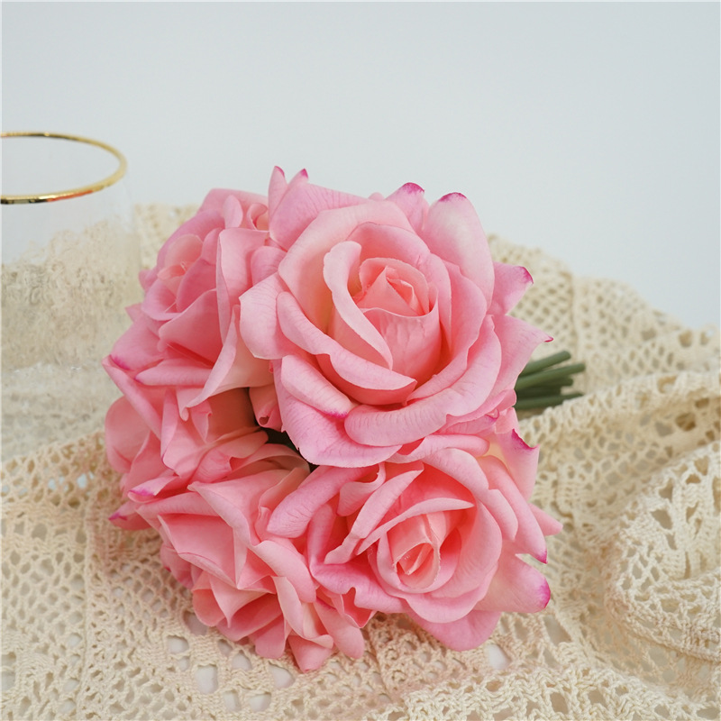 Florist Supply Bulk - 5 hastes/grupo mão-sensação hidratante rosa toque