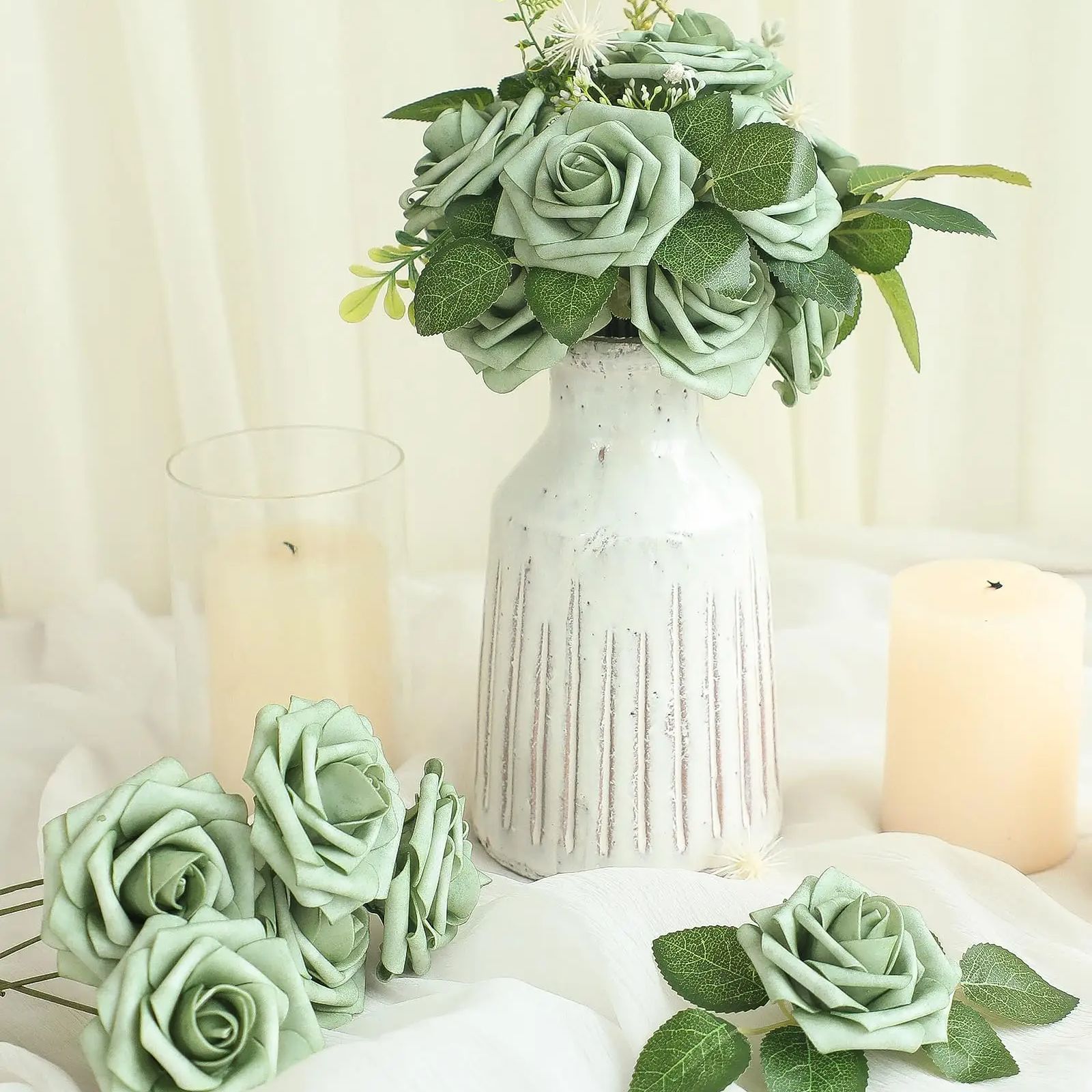 Flores artificiais 25 peças, e - Florist Supply Bulk avaliação e preço