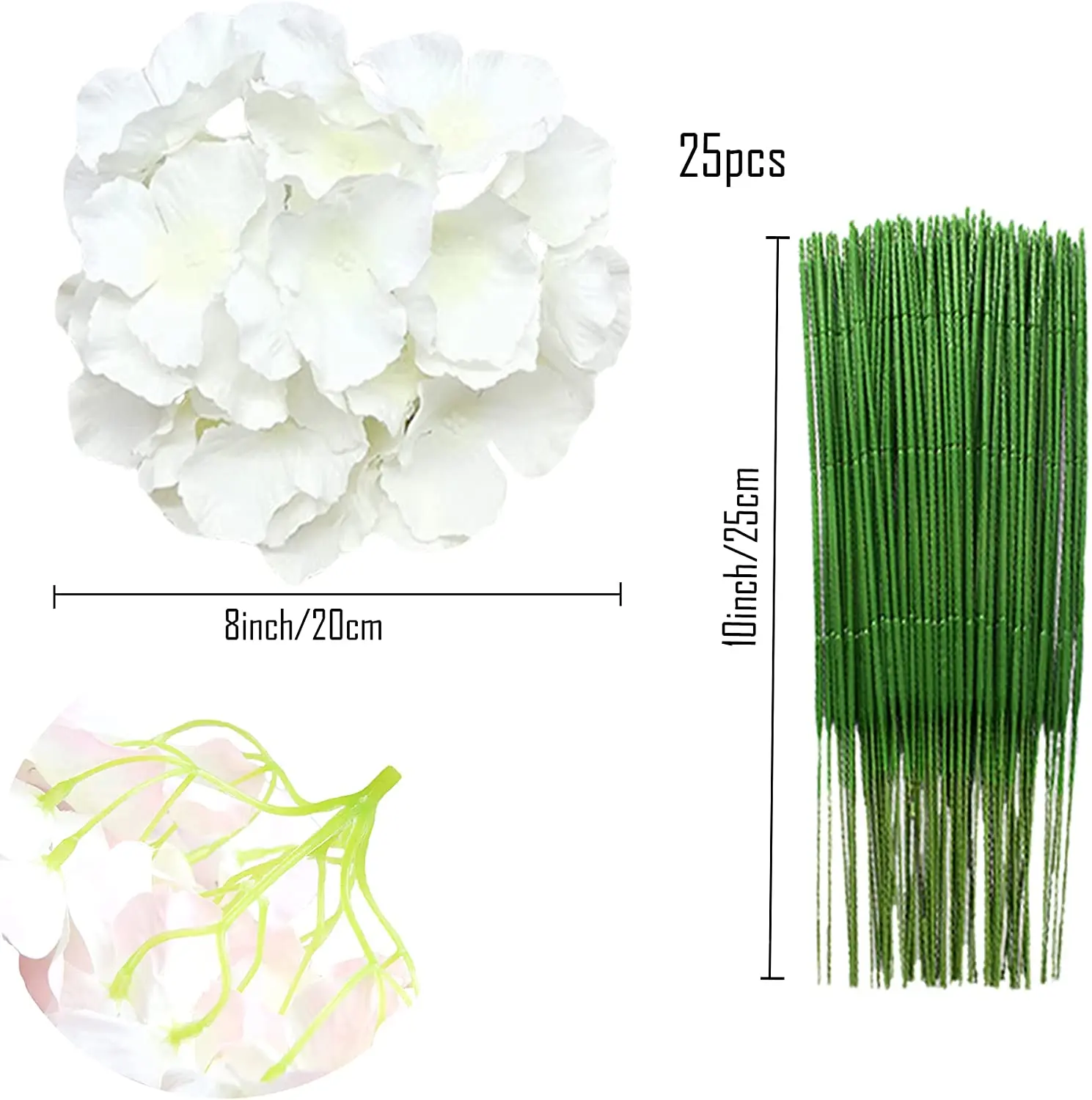 Cabeças de Hortênsias de Seda  - Florist Supply Bulk avaliação e preço