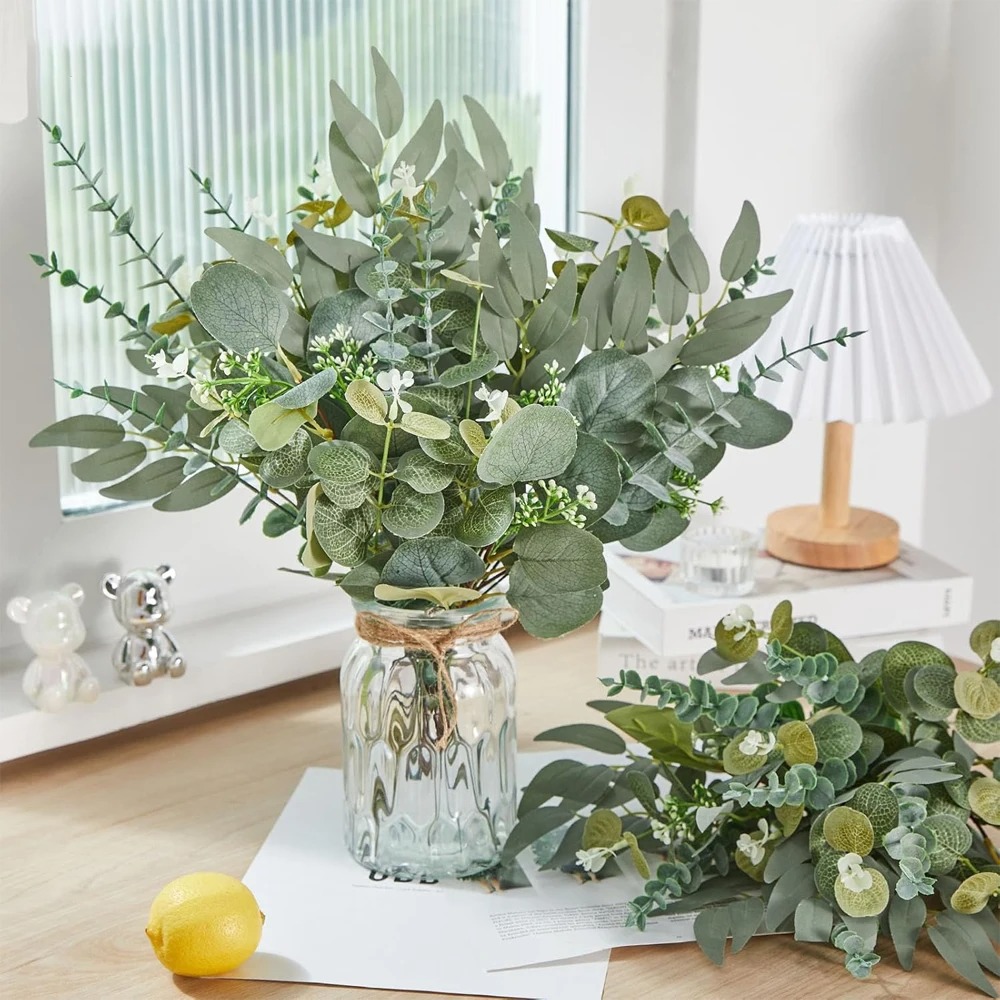 20 pçs folhas de eucalipto has - Florist Supply Bulk avaliação e preço