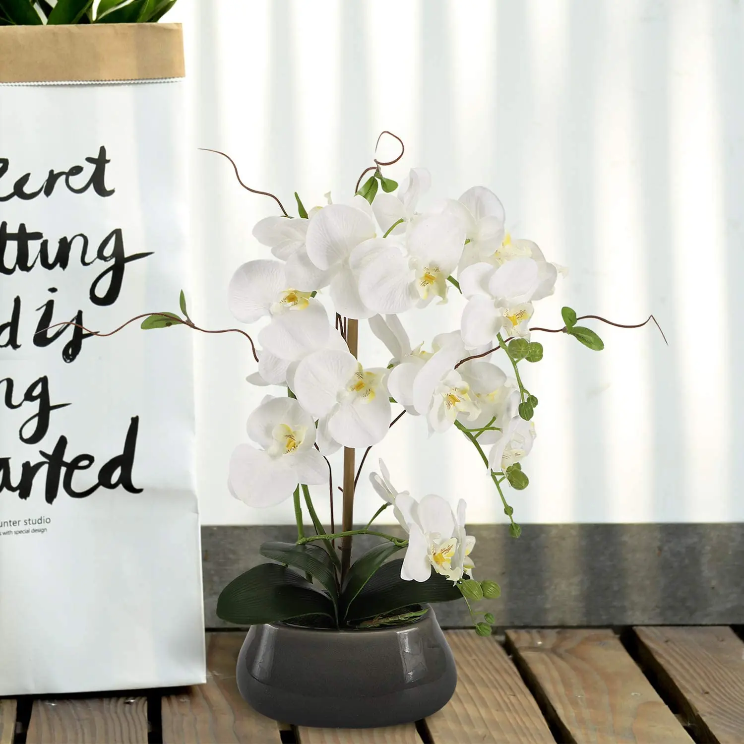 Orquídea Artificial Flores Cen - Florist Supply Vases avaliação e preço